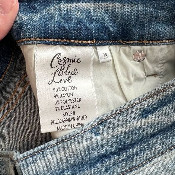 ✨ Cosmic Blue Love Women’s High Rise Cutoff Shorts 28 NWT Stitch Fix - Picture 6 of 11